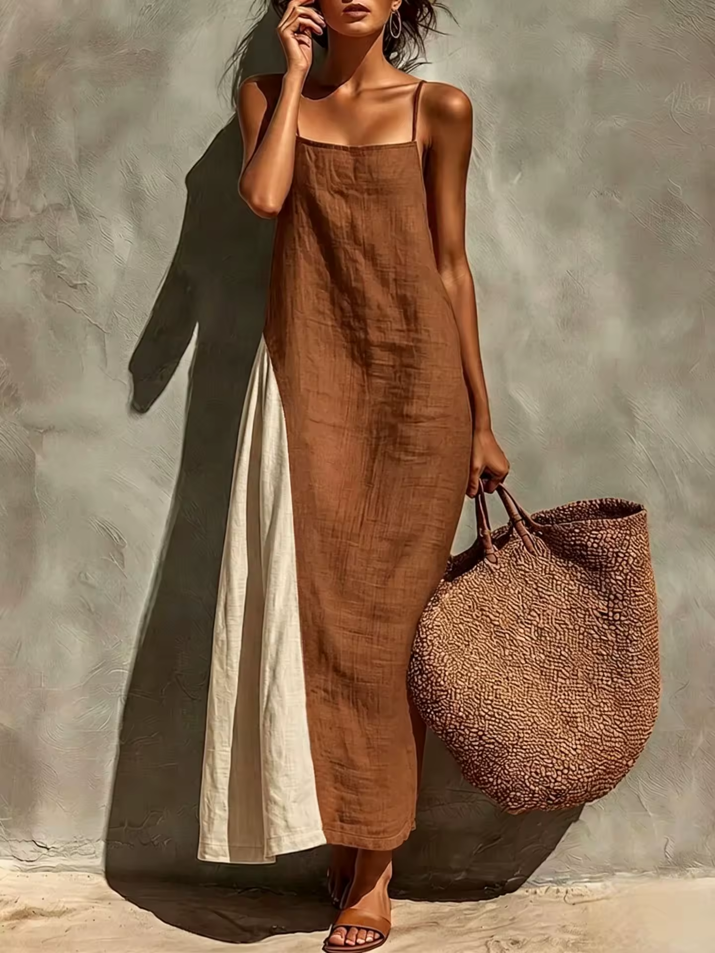 Mila™ | Robe boho bicolore