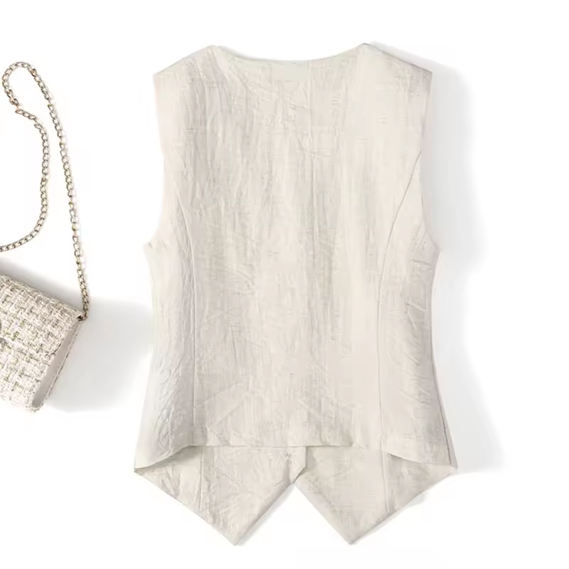 Aurora™ | Gilet boutonné en lin