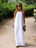 Naomi™ | Robe Longue Halter en Coton