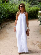 Naomi™ | Robe Longue Halter en Coton