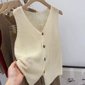Lina™ | Gilet boutonné en coton coréen