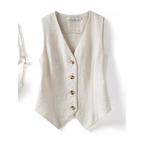 Aurora™ | Gilet boutonné en lin