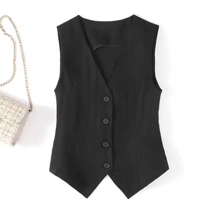 Aurora™ | Gilet boutonné en lin