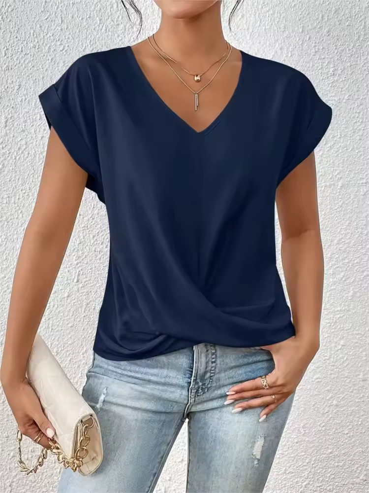 Amara™ | Top élégante Col V