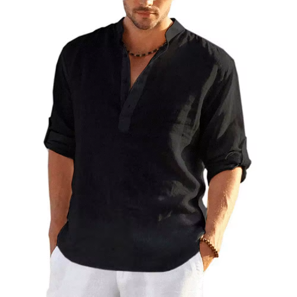 T-shirt manches longues en lin