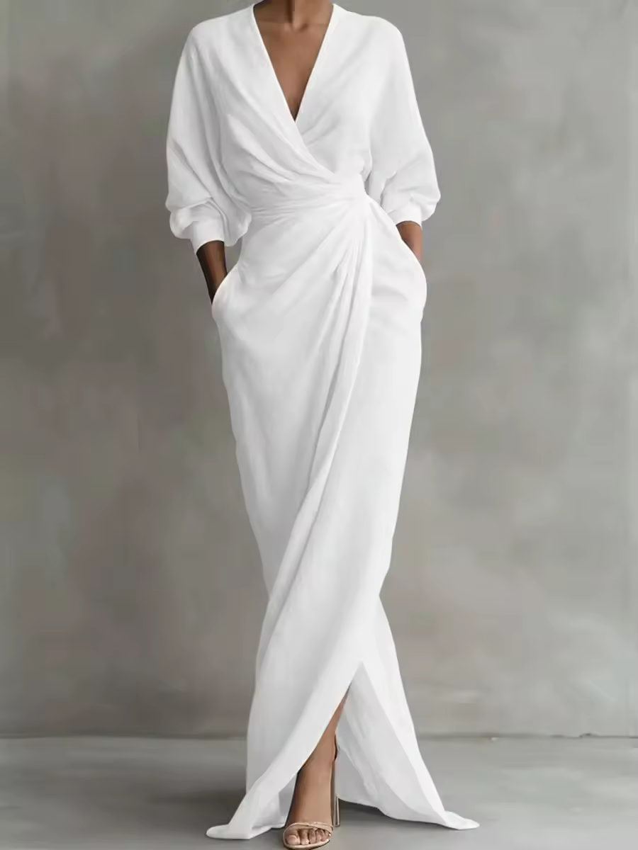 Maya™ | Robe maxi élégant en lin