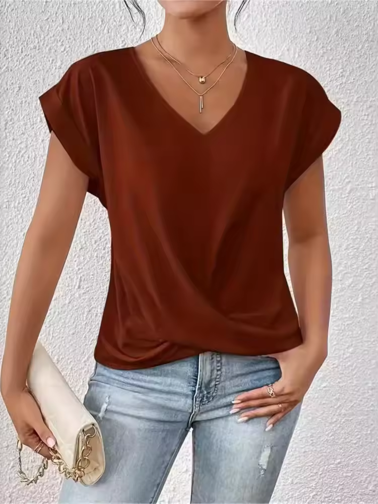 Amara™ | Top élégante Col V