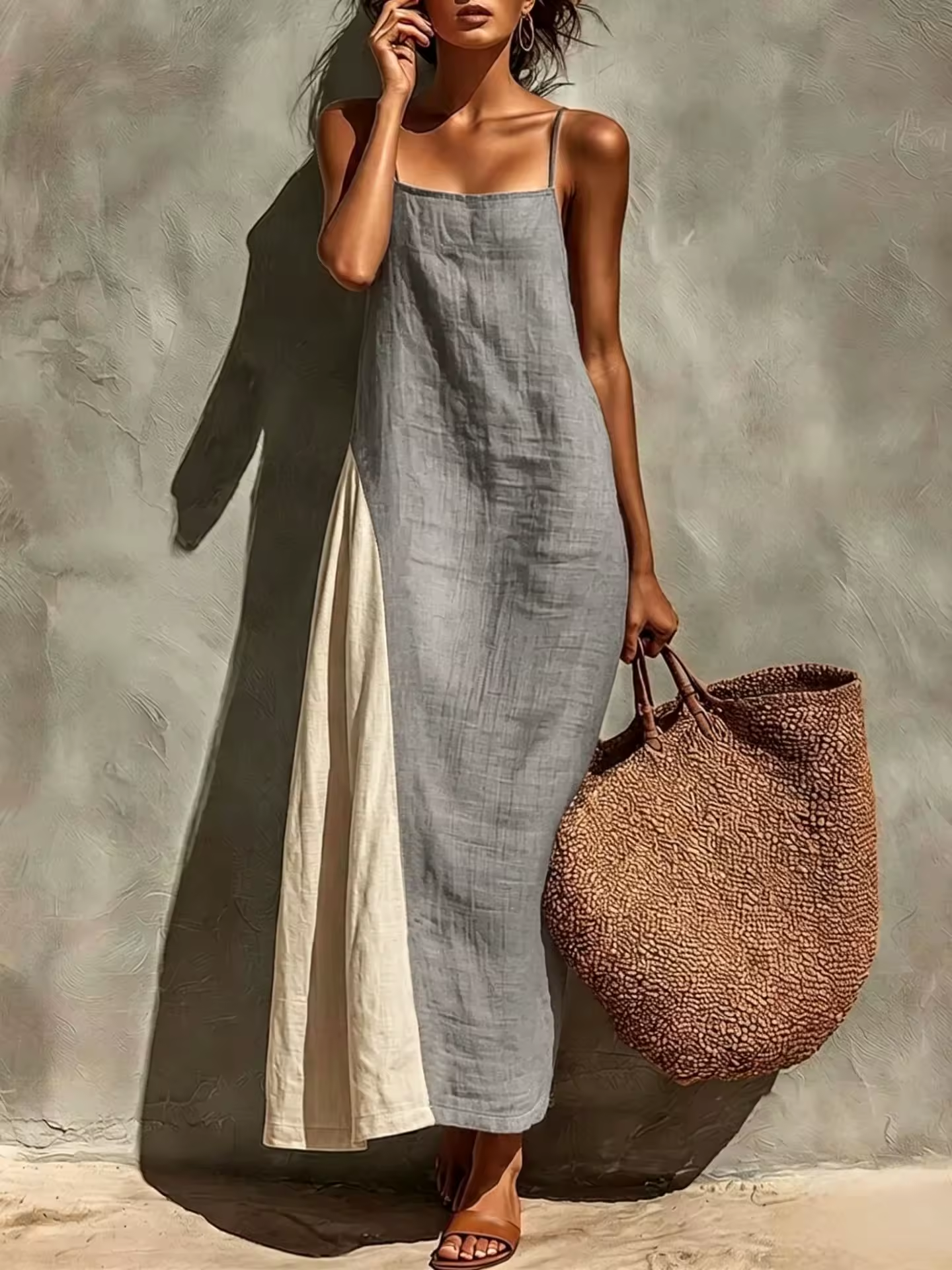 Mila™ | Robe boho bicolore
