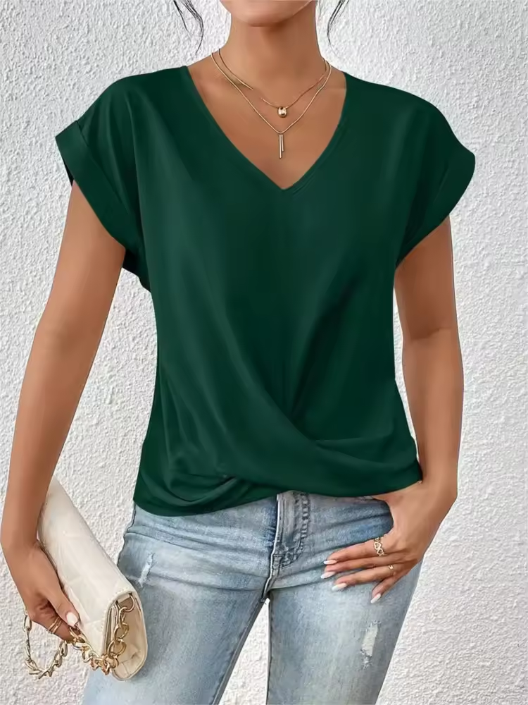 Amara™ | Top élégante Col V