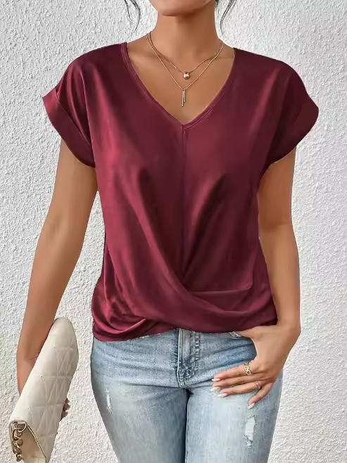 Amara™ | Top élégante Col V