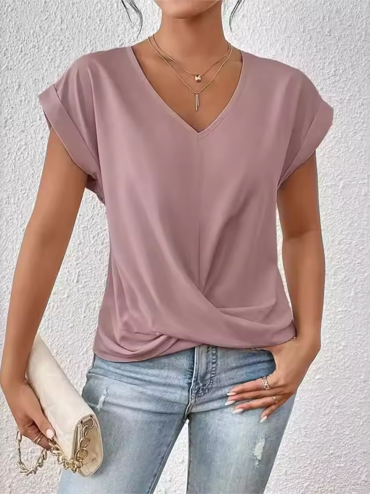Amara™ | Top élégante Col V